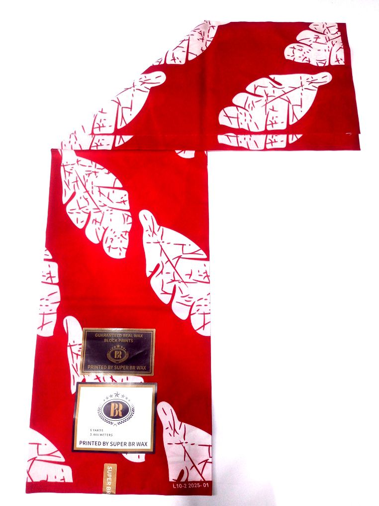 WhatsApp Image 2026-05-21 at 1.53.59 PM (1) Red & White Premium Ankara Fabric - Image 1